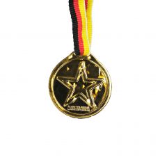 Kunststoff Medaille Gold Band in Deutschland-Farben, 4 cm